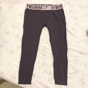 GYMSHARK ORIGINAL LOW RISE CROPPED 21’ LEGGINGS, DUSTY PINK & GRAY